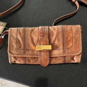 Juicy Couture Tan Leather Clutch